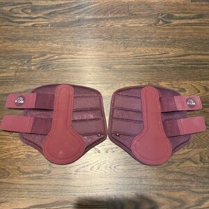 Uhlan Plum Equestrian Brushing Boots